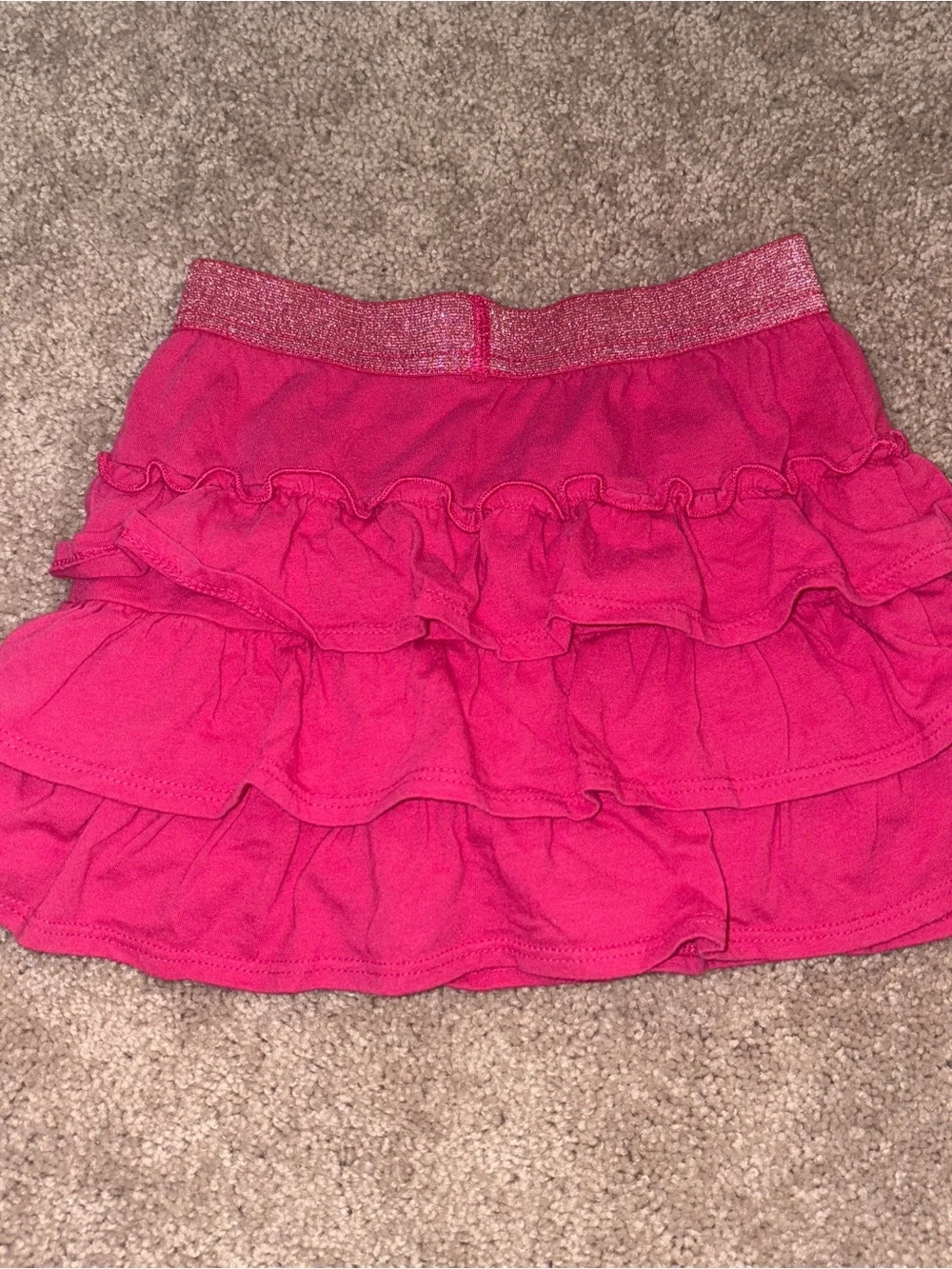 Garanimals Hot Pink Glitter Waist Ruffle Skirt Size: 6